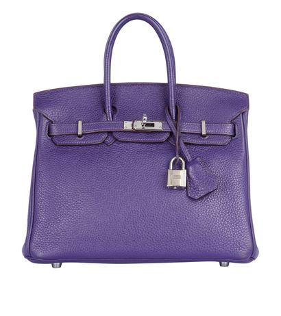 Birkin 25 in Veau Togo Iris, front view